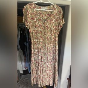 Vintage floral button down maxi